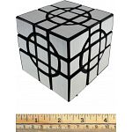 Crazy Mirror 3x3x3 - Black Body with Silver Label (3D Printed)