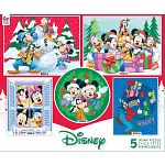 5 in 1 Multi-Piece Puzzle Set - Disney Holiday Fun