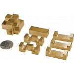 Diabolical Structure - Brass 6 Piece Burr Puzzle