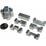 Chinese Cross - Aluminum 6 Piece Burr Puzzle