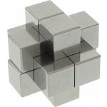 Chinese Cross - Aluminum 6 Piece Burr Puzzle