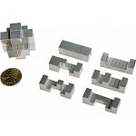 Hoffmann Nut - Aluminum 6 Piece Burr Puzzle