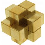 Hoffmann Nut - Brass 6 Piece Burr Puzzle