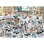 Jan van Haasteren Comic Puzzle - The Cattle Market (1000 Pieces)