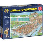 Jan van Haasteren Comic Puzzle - Pool Pile-Up (1000 Pieces)