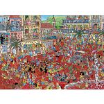 Jan van Haasteren Comic Puzzle - La Tomatina