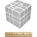 Crazy Mirror 3x3x3 Cube I (2 circles, locked) Silver Labels