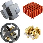 .Level 9 - a set of 4 Puzzle Master Metal Puzzles