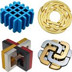 .Level 10 - a set of 4 Puzzle Master Metal Puzzles
