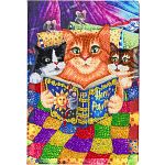D.I.Y Crystal Art Notebook Kit - Kitty Bedtime Stories