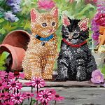 D.I.Y Crystal Art Card Kit - Cat Friends