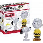 3D Crystal Puzzle Deluxe - Peanuts: Snoopy & Charlie Brown