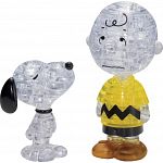 3D Crystal Puzzle Deluxe - Peanuts: Snoopy & Charlie Brown