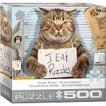Feline Felon - Large Piece Jigsaw Puzzle