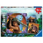 Disney Raya: Raya the brave - 3 x 49 Piece Puzzles