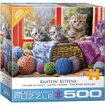Knittin' Kittens - Large Piece Jigsaw Puzzle