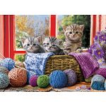 Knittin' Kittens - Large Piece Jigsaw Puzzle