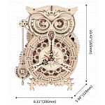 ROKR Wooden Mechanical Gears Model - Owl Clock