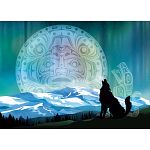 Two Wolves - Large Piece