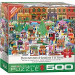 Downtown Holiday Festival - Large Piece Jigsaw Puzzle