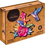 Elusive Colibri - Shaped Wooden Jigsaw Puzzle