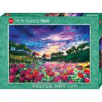 Felted Art: Sundown Poppies