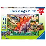 Jurassic Wildlife - 2 x 24 Piece Puzzles