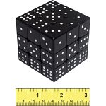 3x3x3 Blind Touching Dice Cube (Version 1) - Black Body