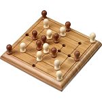 Mini Bamboo Travel Game: Nine Men's Morris
