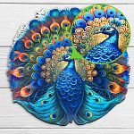 Peacock - 200 Piece Shaped Wooden Jigsaw Puzzle
