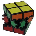 Bram & Oskar Gear 2x2 Cube - Black Body (6-Color Stickers)