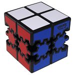 Bram & Oskar Gear 2x2 Cube - Black Body (6-Color Stickers)