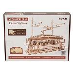 ROKR Wooden Mechanical Gears Model - Classic City Tram
