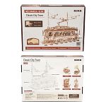 ROKR Wooden Mechanical Gears Model - Classic City Tram