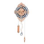 ROKR Wooden Mechanical Gears Model - Romantic Notes Wall Clock