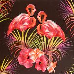 D.I.Y Crystal Art Card Kit - Flamingos