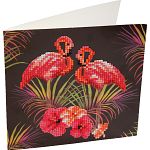 D.I.Y Crystal Art Card Kit - Flamingos