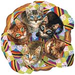 Kitten Basket - Shaped Jigsaw Puzzle