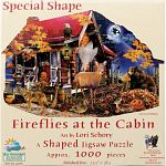 Fireflies at the Cabin - Shaped Jigsaw Puzzle