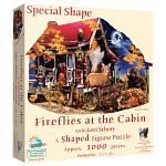 Fireflies at the Cabin - Shaped Jigsaw Puzzle