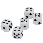 White Dice - 5 pieces