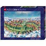 Map Art: Alpine Mountain World