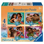 Disney Moana 2: One Ocean, One Heart - 4 Puzzles In A Box