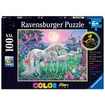 Unicorns in the Moonlight - Glow in the Dark Puzzle - XXL Pieces