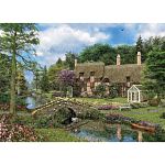 Cobble Walk Cottage - Large Piece Jigsaw Puzzle