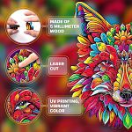 Fox Mandala - 200 Piece Shaped Wooden Jigsaw Puzzle