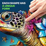 Turtle - 200 Piece Shaped Wooden Jigsaw Puzzle