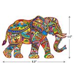 Wooden Jigsaw Puzzle: Fun Size - African Elephant