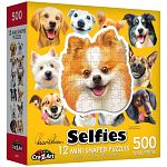 Dog Selfies - 12 Mini Shaped Puzzles