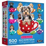 Pups in Cups - 13 Mini Shaped Puzzles